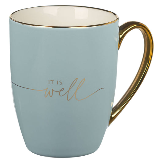 Mug Blue/Cream It is Well with My Soul